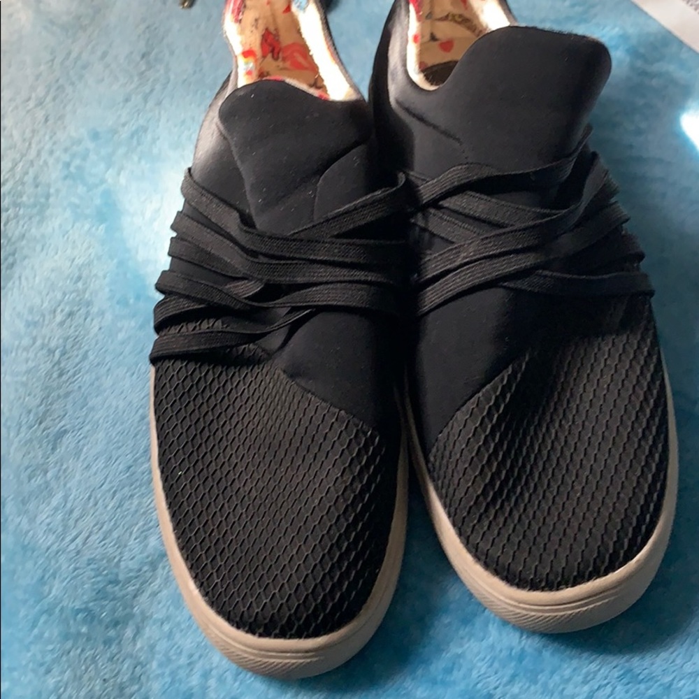 Girls slide in shoes